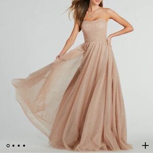 Windsor Maryanne Strapless A-Line Glitter Tulle Ball Gown Sz. 3 OBO